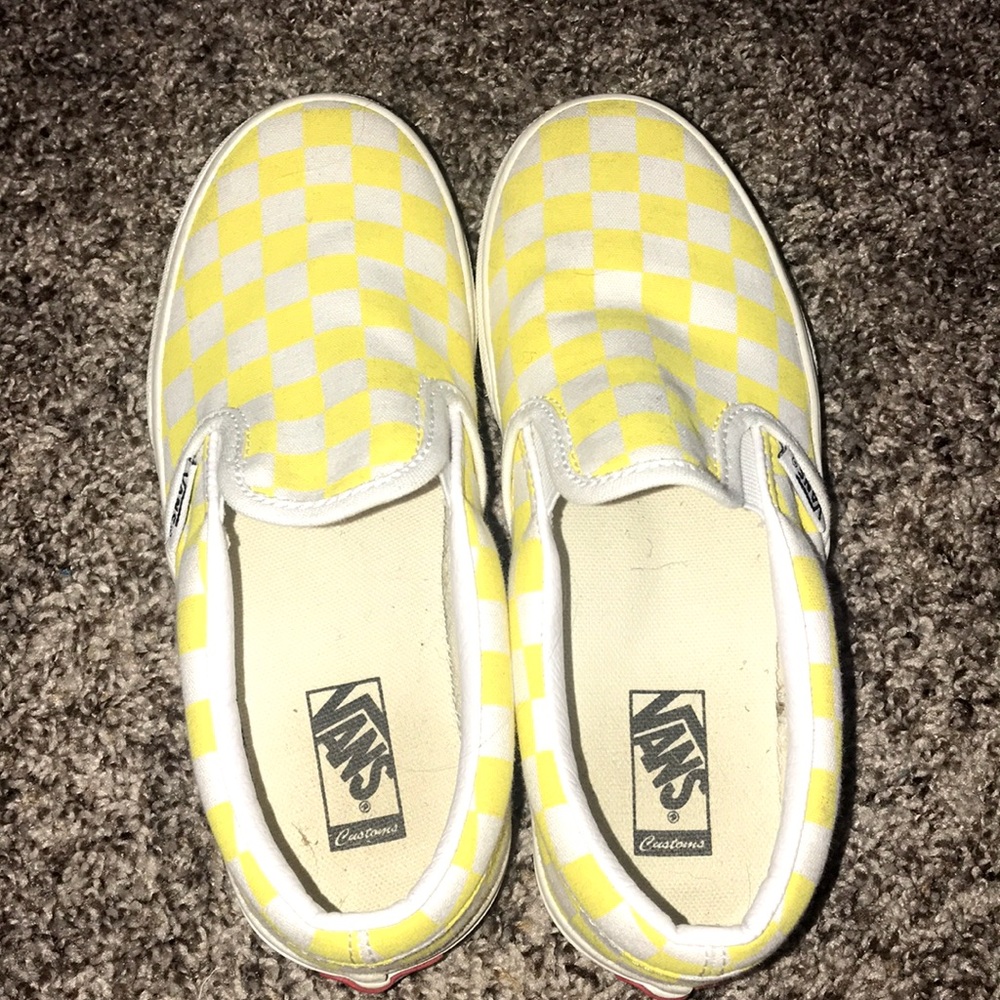 yellow checkered vans